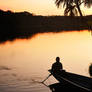 Amazon revisited - sunset canoe