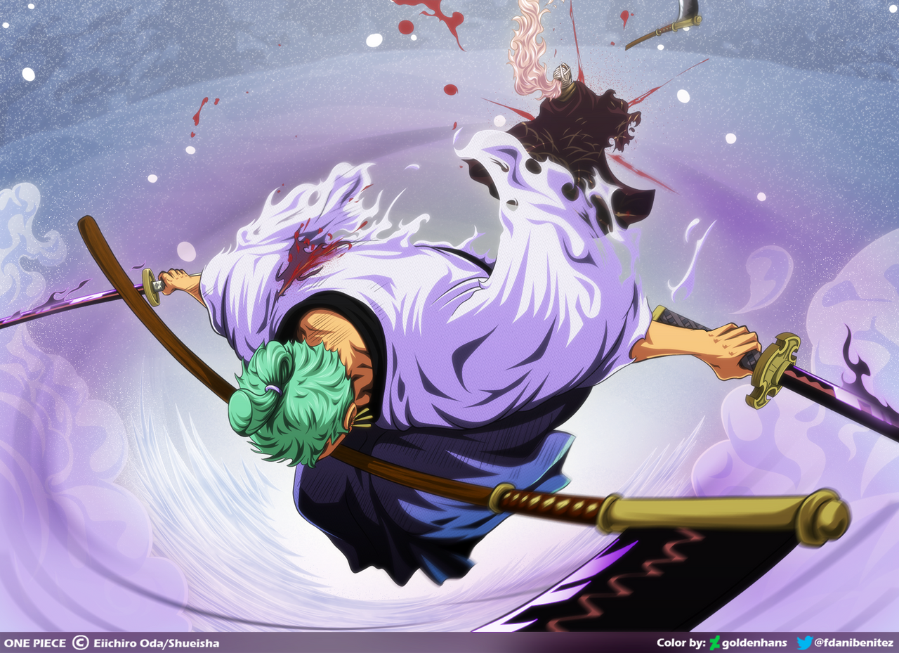 Zoro usa o Purgatório de Santoryu (Rengoku) e derrota Kamazou
