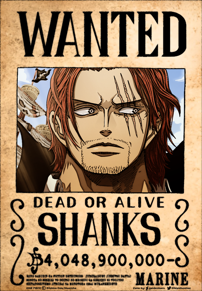 Shanks Wanted One Piece Cap 957 By Goldenhans On Deviantart Shanks Wanted One Piece Cap 957 By Goldenhans On Deviantart