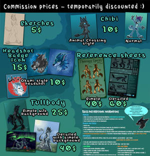 Commission prices - discounted temporarily