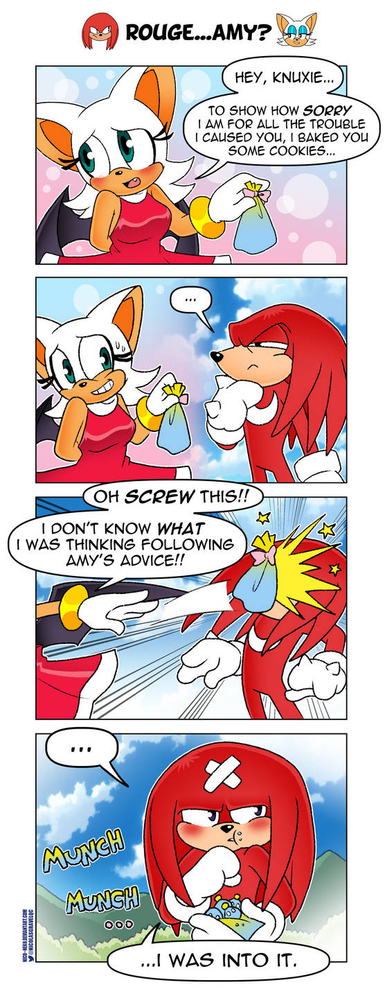 Amy R Urge Comic: Rouge...Amy? (Rouge and Knuckles) by Nico--Neko on DeviantArt