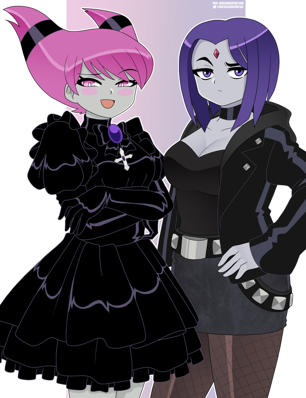 Jinx and Raven Double Date by NicoNeko on DeviantArt