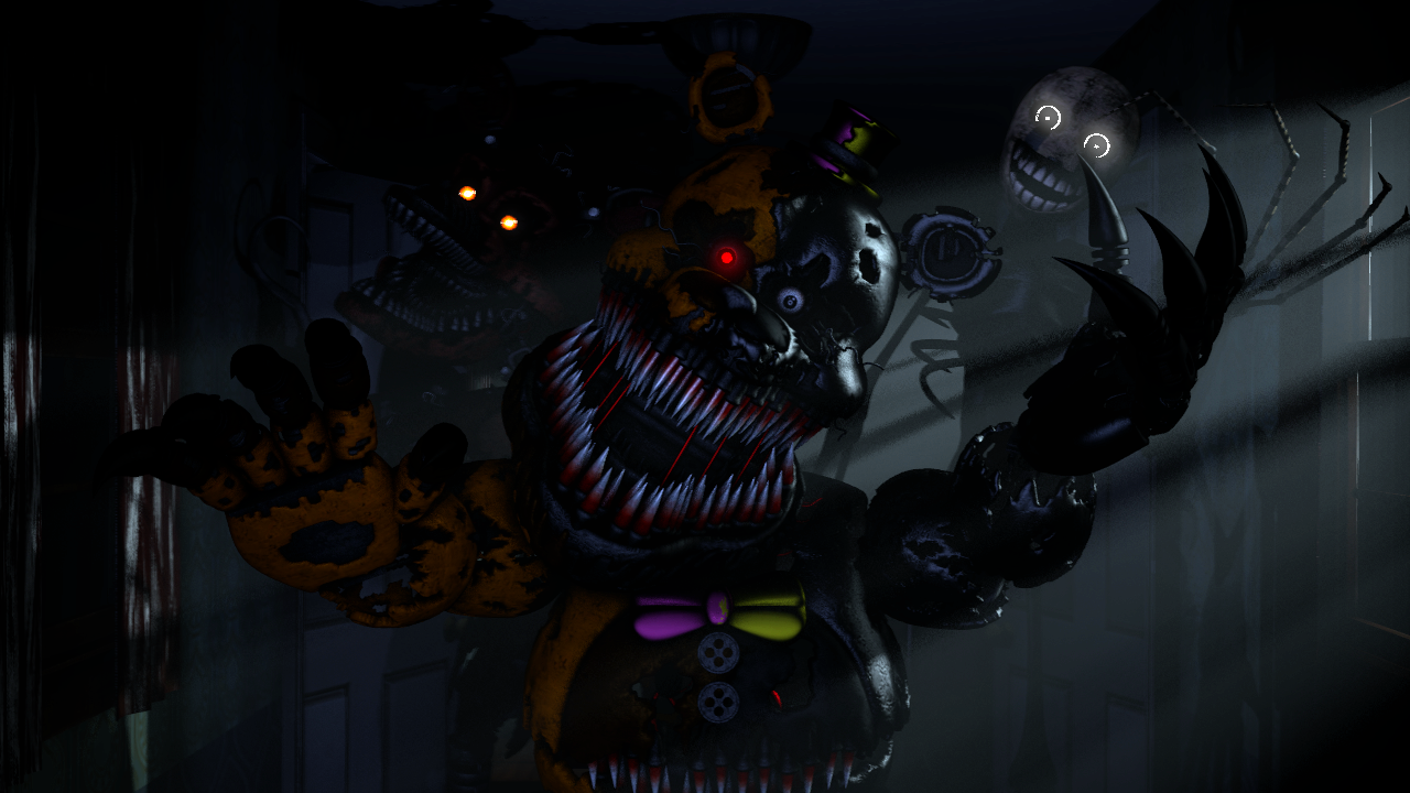 nightmare fredbear hallway art｜TikTok Search