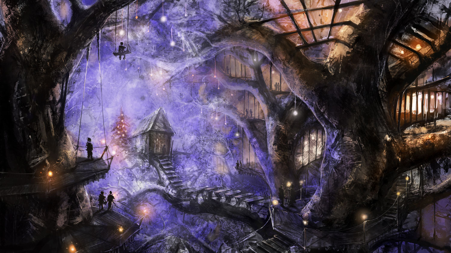 Get Winter Treehouse By Alexkaiser On Deviantart Desktop Wallpaper Free Get Wallpaper Winter Treehouse By Alexkaiser On Deviantart Free