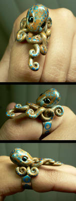 Blue Ringed Octopus Ring
