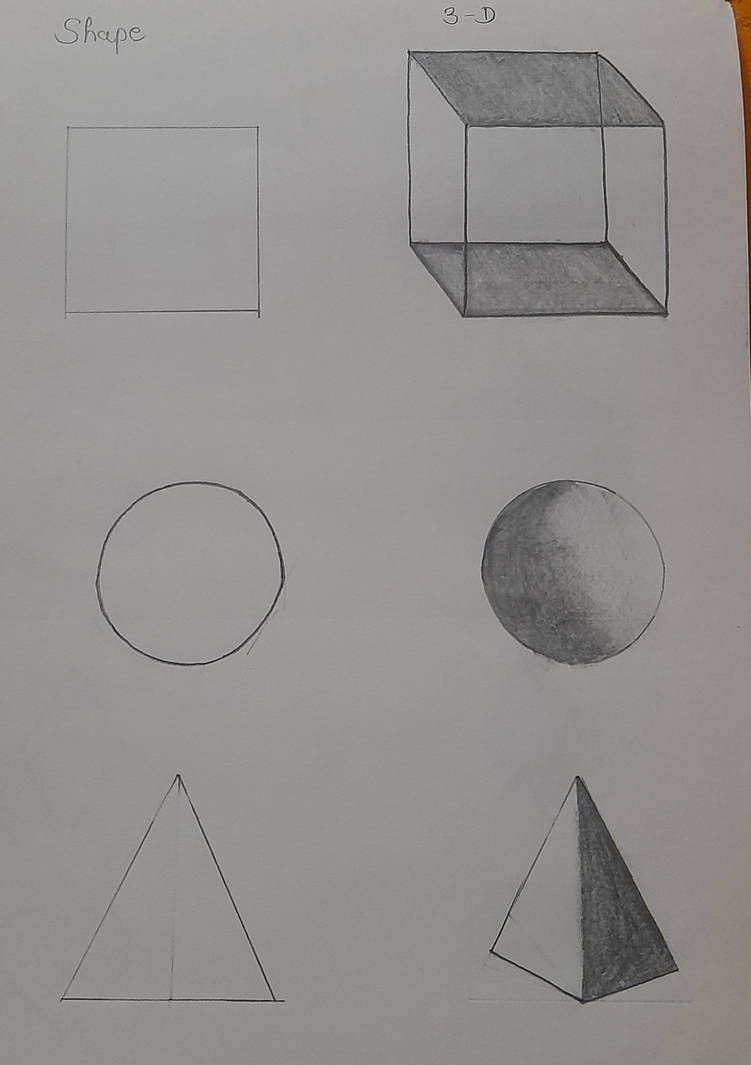 Normal and 3d shapes by punyachandel001 on DeviantArt