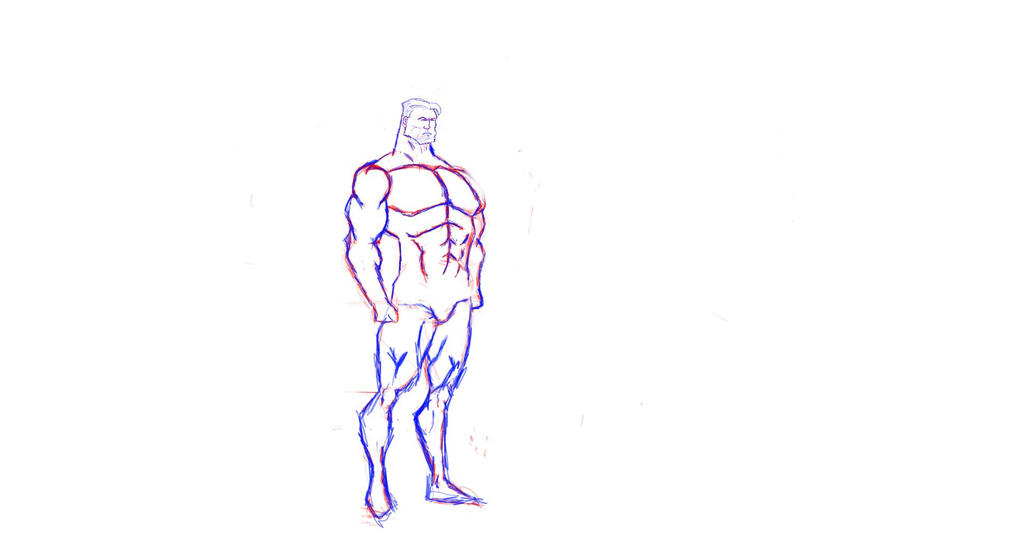 Basic superhero body sketch by Gwizwold on DeviantArt