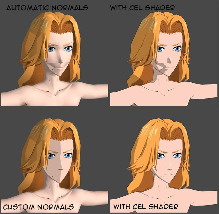 Custom Normal Select Custom Normals with Cel Shader by o-DV89-o on DeviantArt