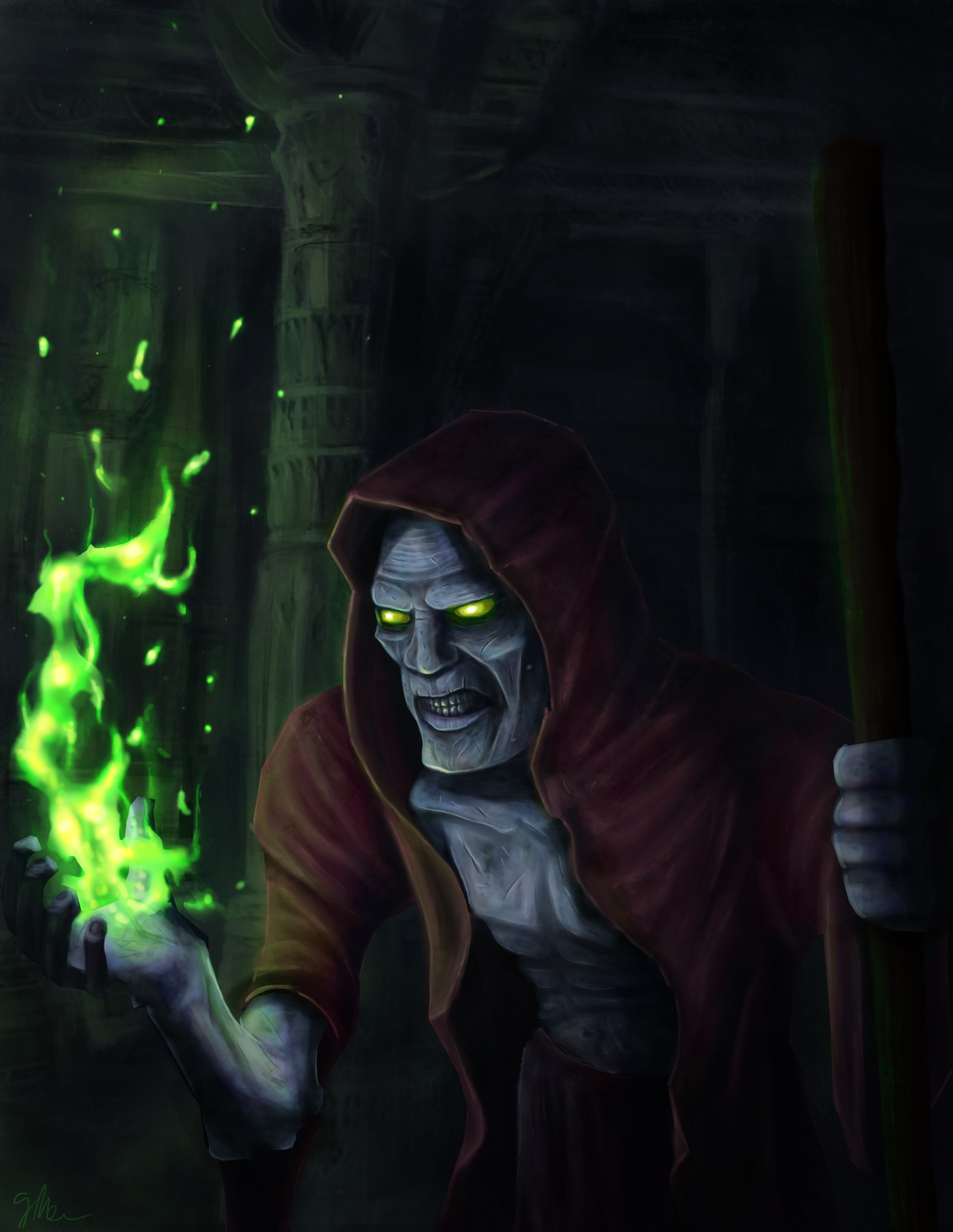 Undead Warlock by PowerRex on DeviantArt