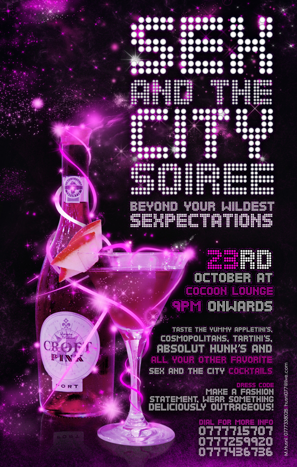 Sex and the City Party Flyer