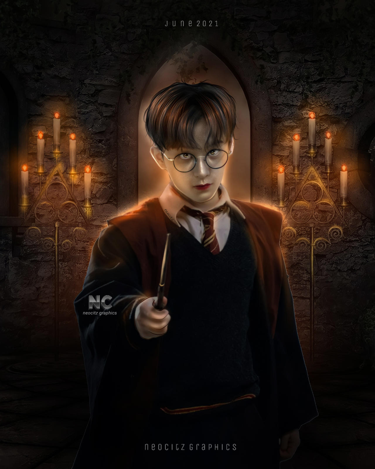 Mark Lee as Harry Potter by neocitz on DeviantArt