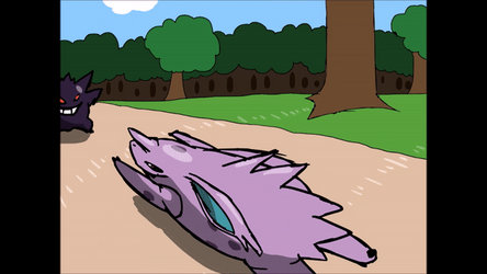 First Pokemon battle: Gengar vs Nidorino