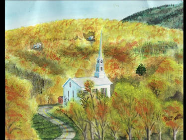 Appalachian Mountain Chapel In Fall