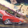 Ridin' The Storm Out (1966 Dodge Charger Painting)