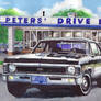 1970 Chevy Nova SS At Peters' Drive In (painting)