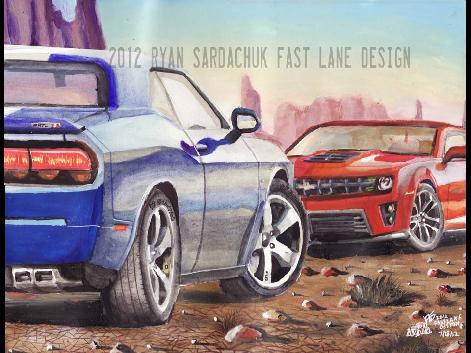 The Face Off (Modern Muscle Car Painting)