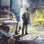 The Alley Killer (50s Film Noir Inspired Painting)