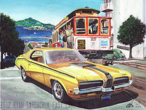 1970 Mercury Cougar In San Francisco (Painting)