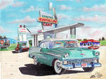 Stopping At Eamon's (1956 Belair Painting)