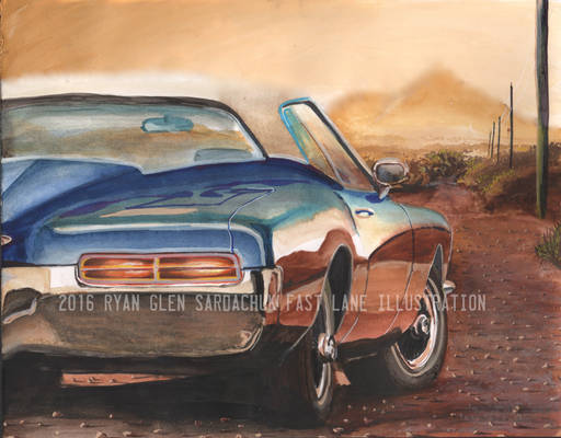 Desert Horizons (1971 Buick Riviera Painting)