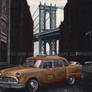 Remastered NYC Checker Cab On Washington Street