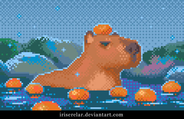 Capybara Pixel Art | Sticker