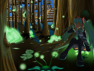 Headphone Miku Forest