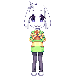 Asriel and a golden flower