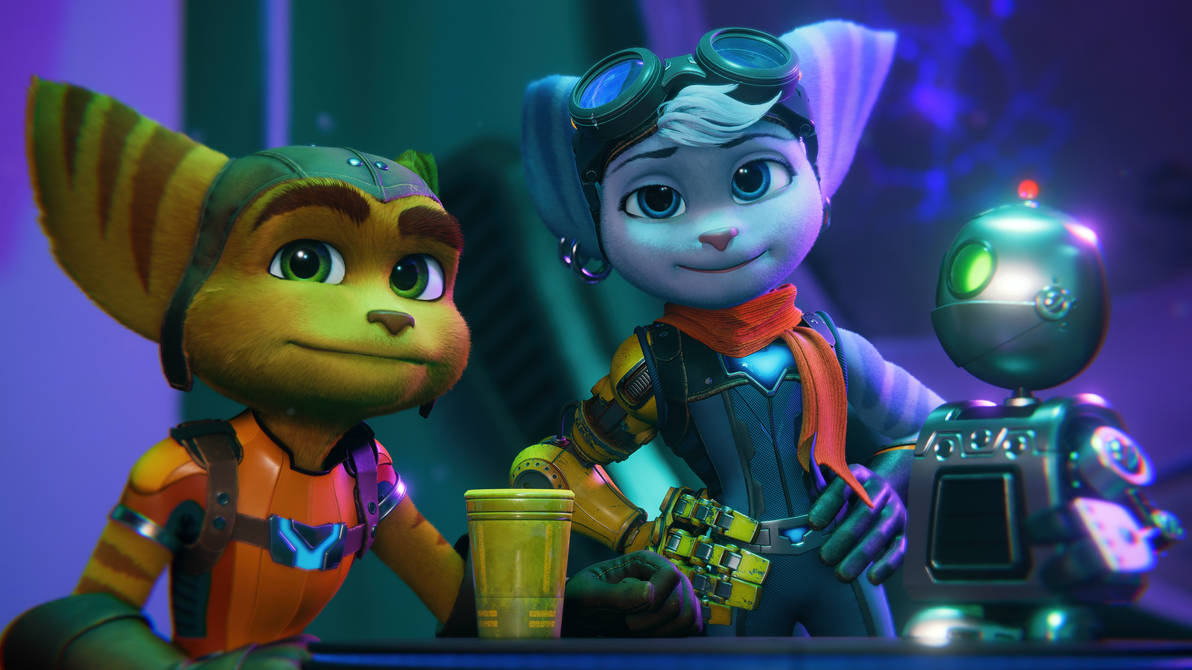 Ratchet, Rivet and Clank hanging out by SneakyLombax on DeviantArt