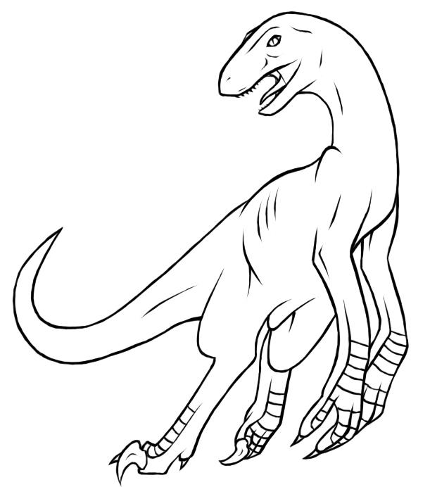 Adjective Raptor Colouring In Raptor Colouring Page by Ksher on DeviantArt