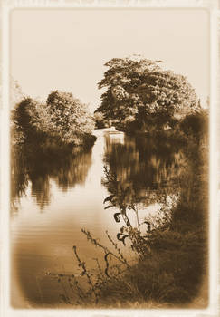 Canal albumen print