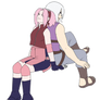 Sakura and Suigetsu