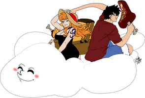 Luffy and Nami