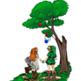 Doodle of Malon and Link from Ocarina of Time