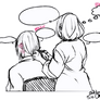 Gift: Sakura styling his hair