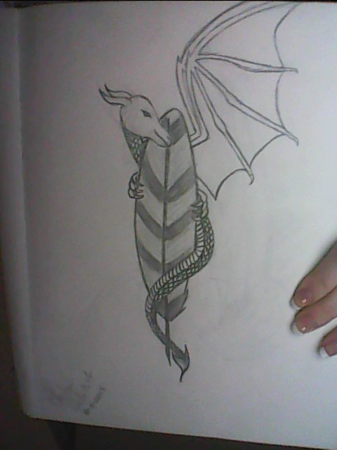 Dragon And Quill Tattoo