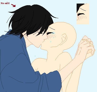 Base: Surprise kiss by OmoriP on DeviantArt  Drawing base, Anime poses  reference, Kissing drawing