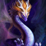 Golden purple dragon