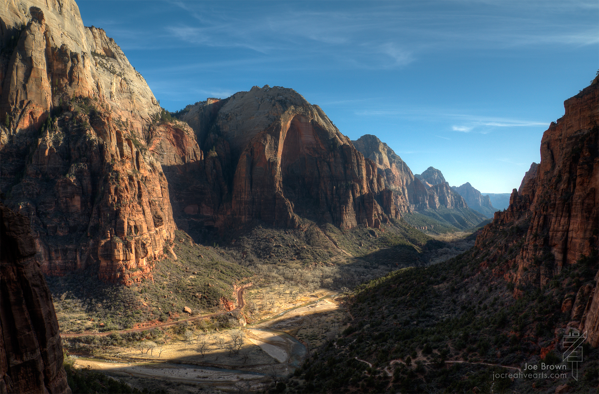 A Look Down Zion National Park