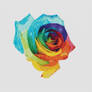 Single Rainbow Rose Cross Stitch Pattern