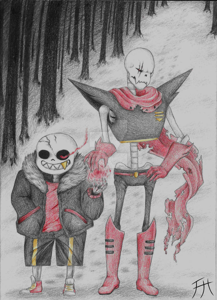Underfell Sans and Papyrus by Kitsunewolf95 on DeviantArt