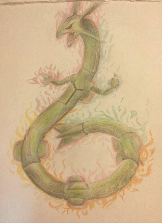 Rayhuma Dragon Traditional drawing: Rayquaza by padgem8 on DeviantArt