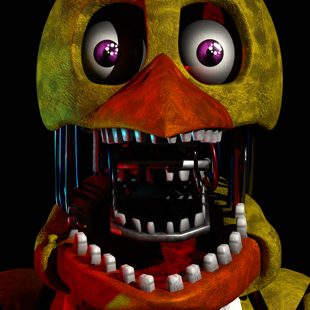 Withered Chica, My FNAF 1, 2, 3, and 4 anime/manga online fan-art things!