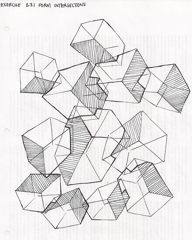 Form Intersection Practice Form Intersections - 1 by Graczielle on DeviantArt
