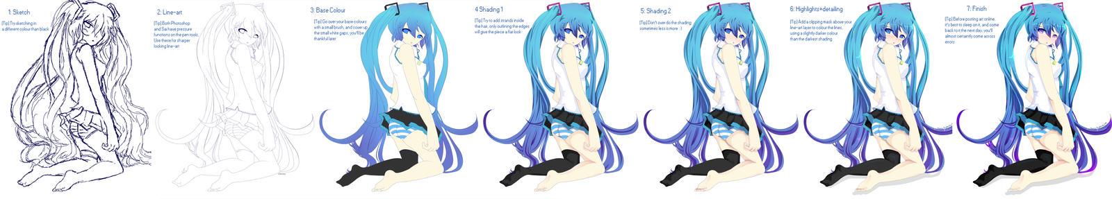 Miku Build Tutorial Hatsune Miku~ Tutorial/Process by Cerosuu on DeviantArt