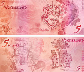 Wonderland Money Bill | Queen of Hearts