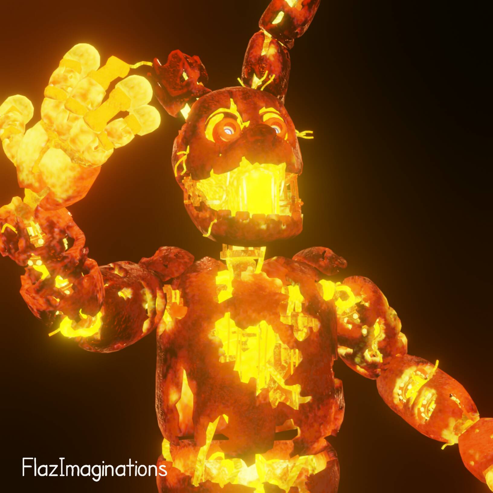 Springtrap Ar Version FNAF AR : Flaming Springtrap by Flaze135 on DeviantArt