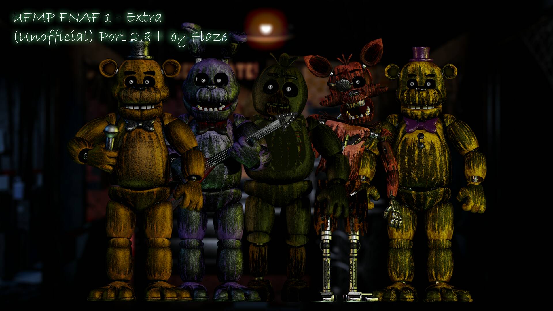 Fnaf 1 Animatronics in stage by zueiroooooooooooo on DeviantArt