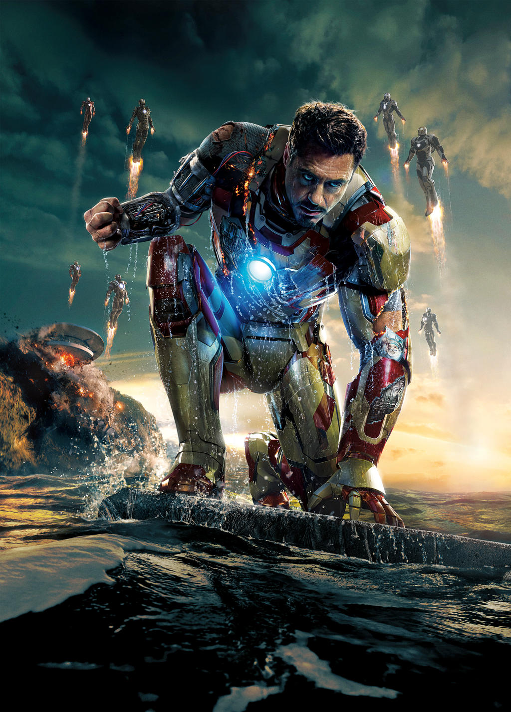 Iron Man 3 [Hi-Res Textless Poster] by ihaveanawesomename on DeviantArt