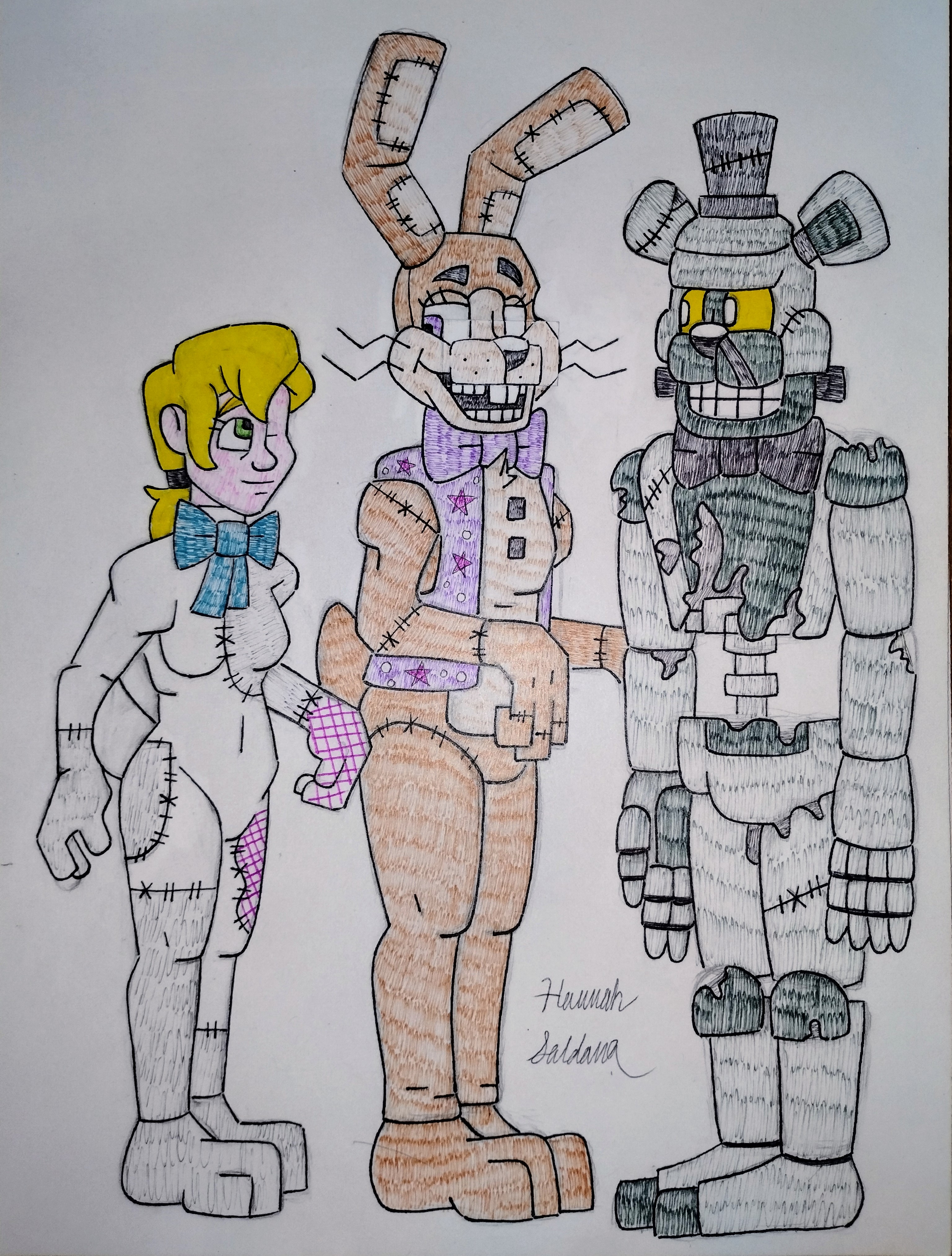 FNAF - Glitchtrap and Dreadbear Stylized : r/fivenightsatfreddys